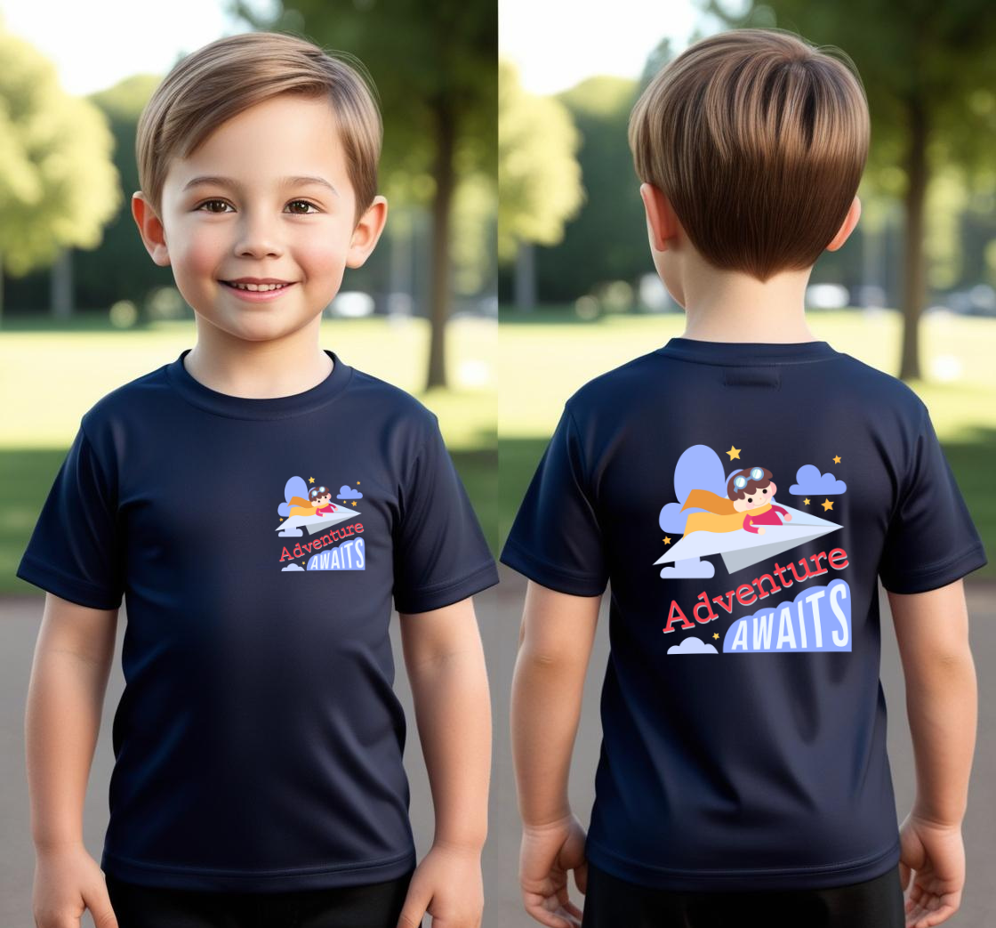Boy's Front-Back Adventure Print T-shirt