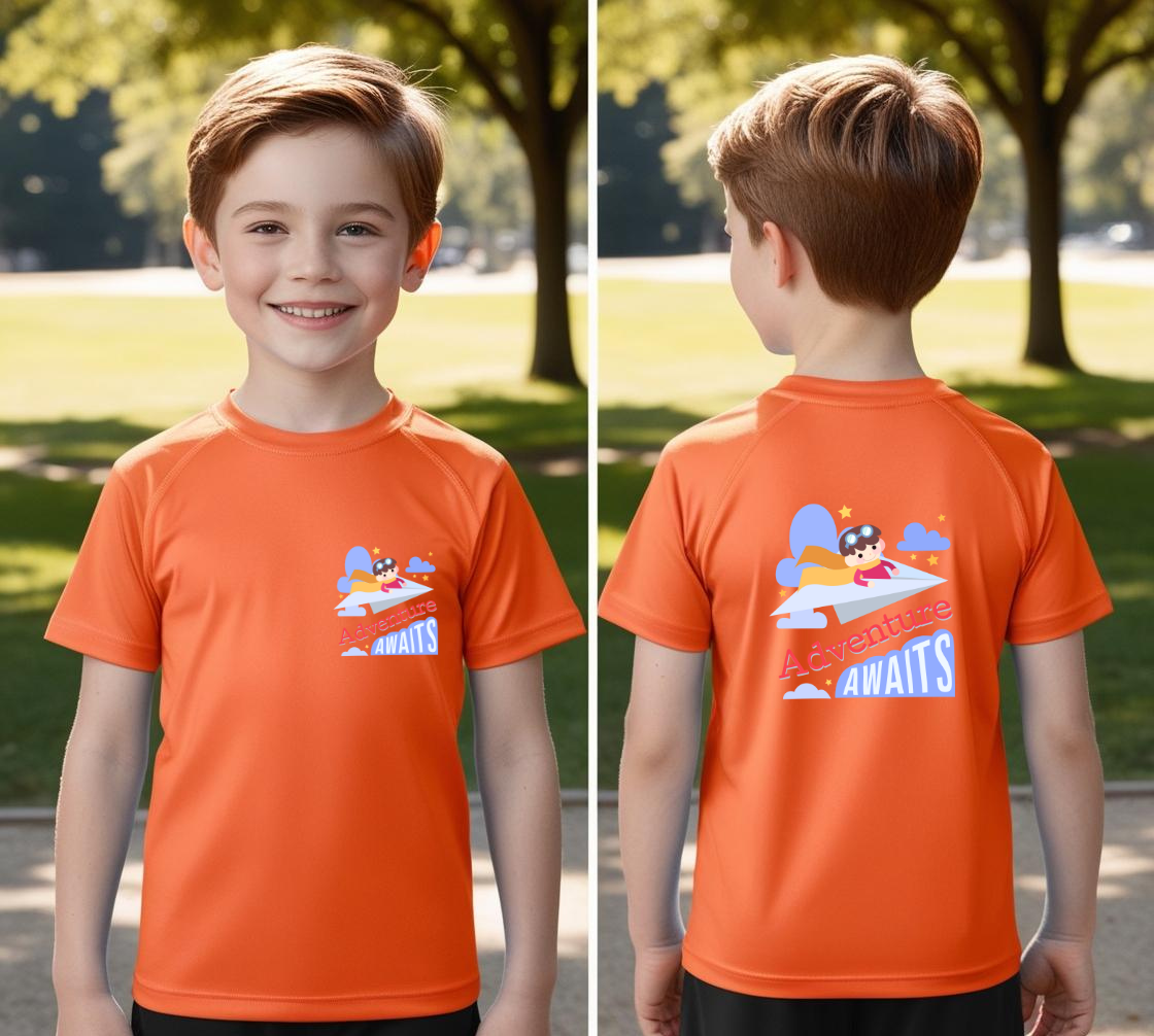 Boy's Front-Back Adventure Print T-shirt