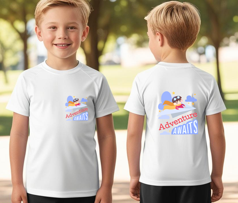 Boy's Front-Back Adventure Print T-shirt