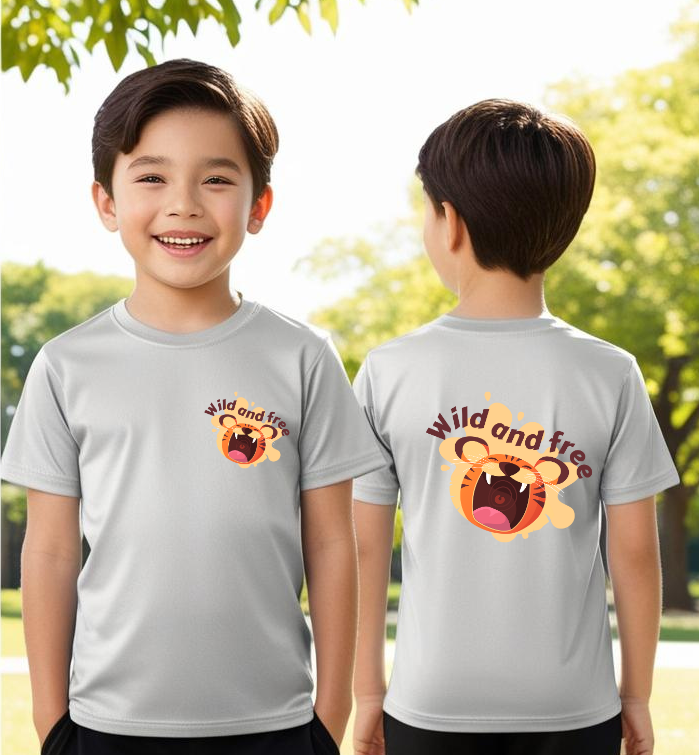 Boy's Front-Back Wild Print T-shirt