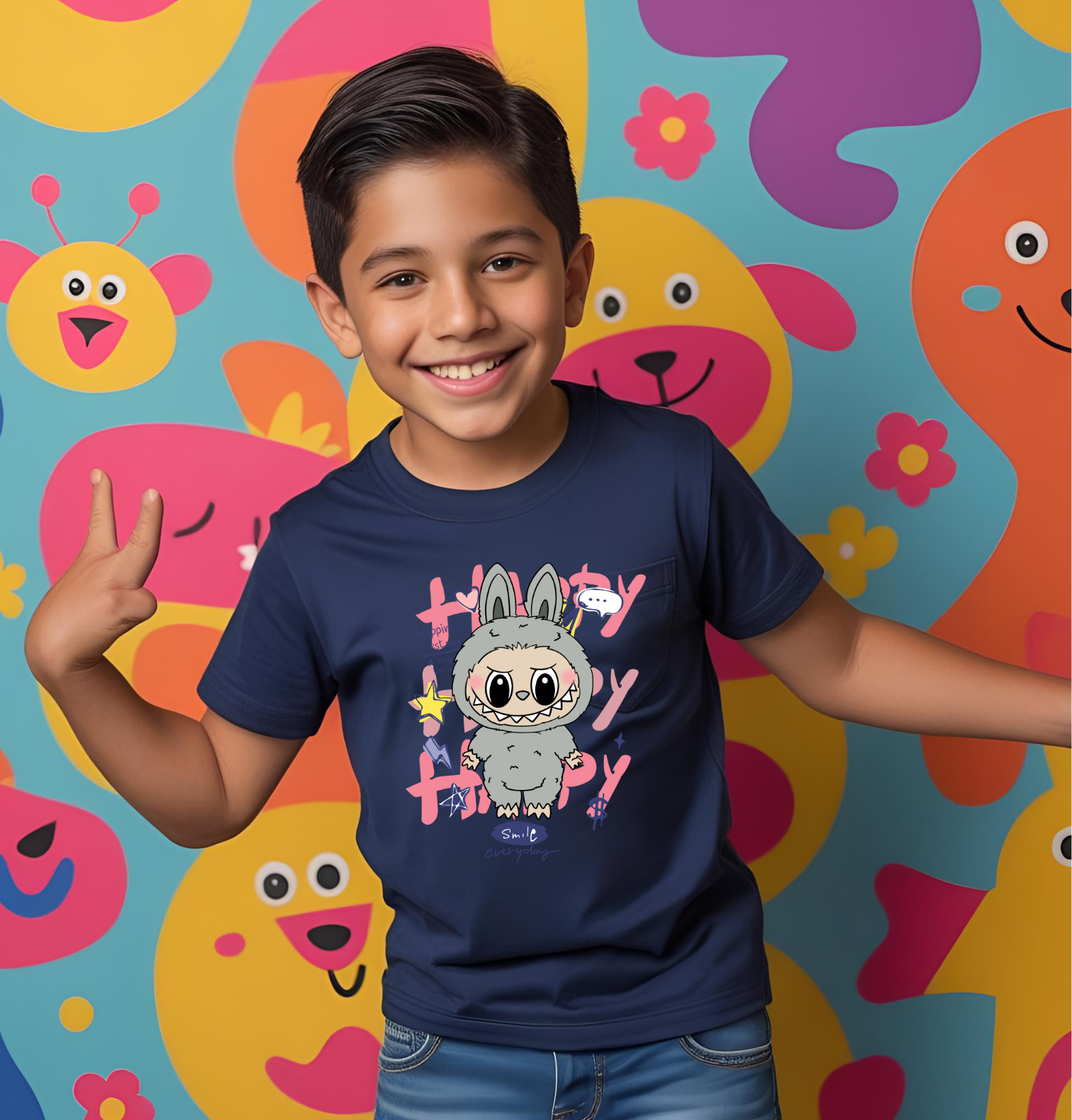 Boy's Labubu Print T-shirt