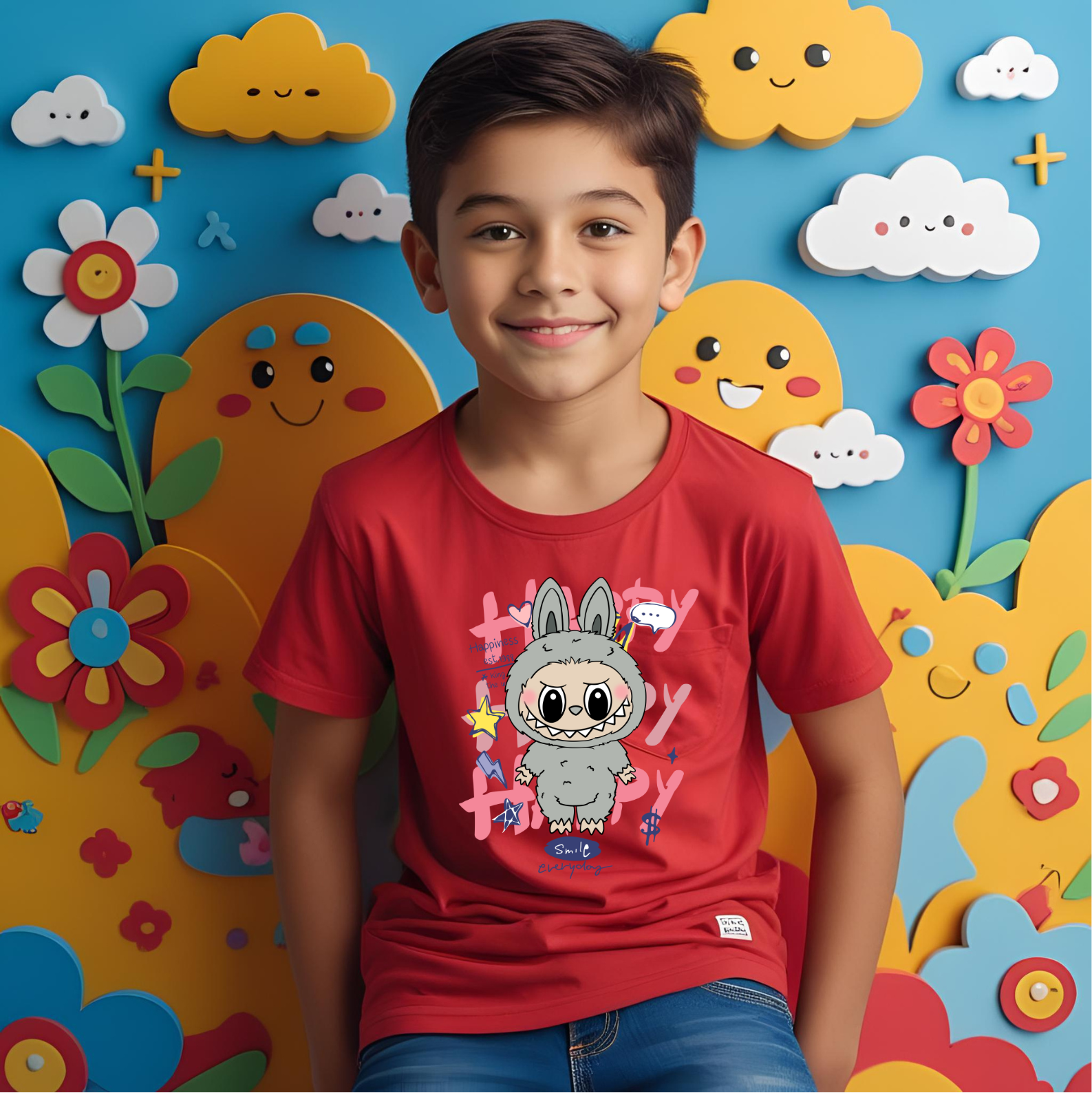 Boy's Labubu Print T-shirt