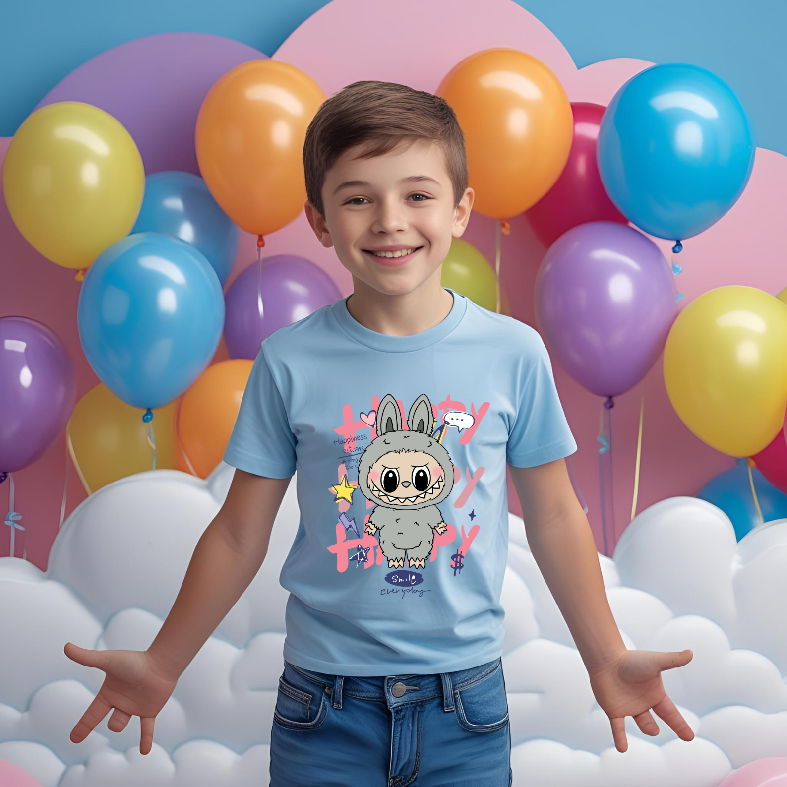 Boy's Labubu Print T-shirt