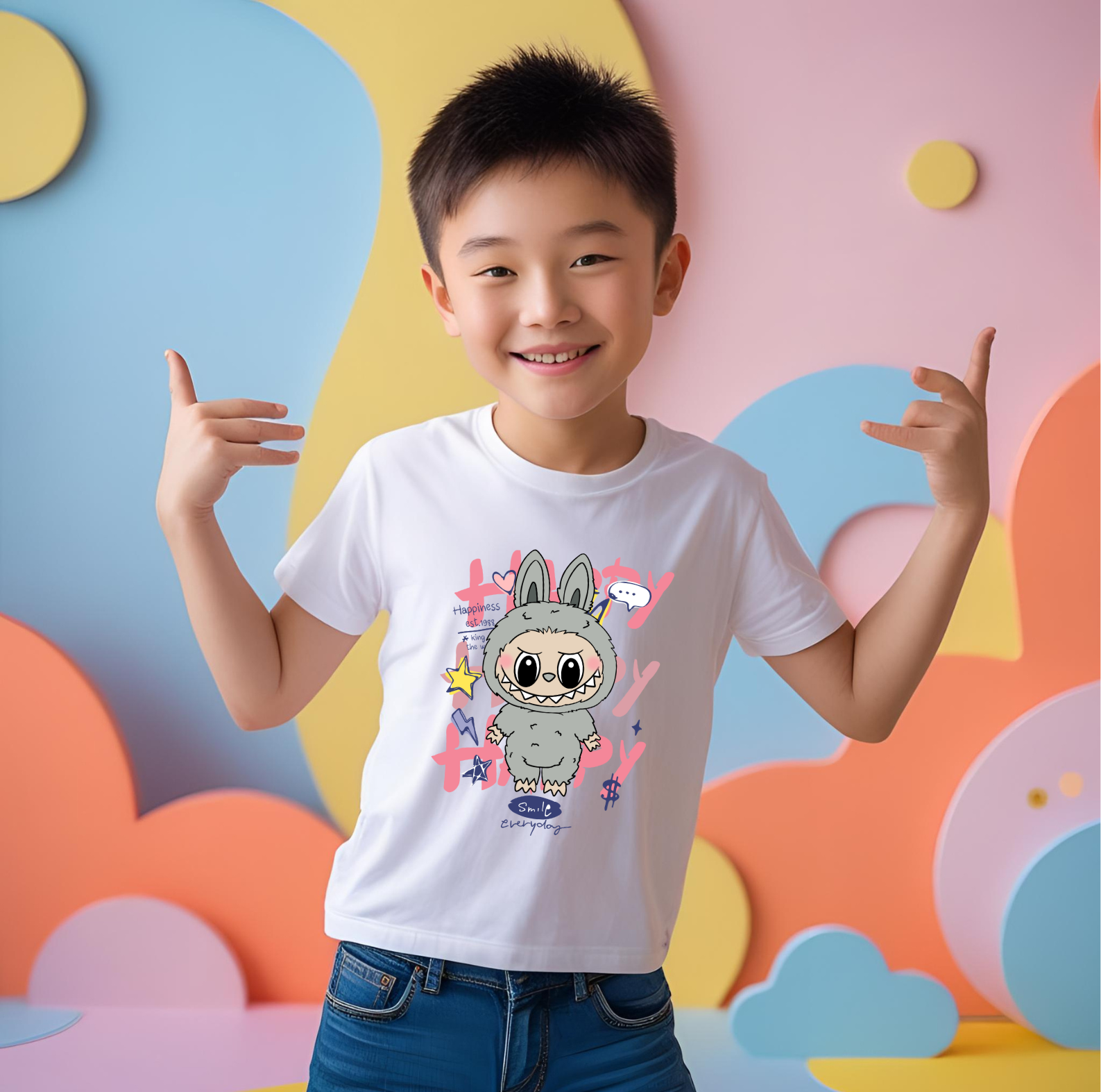 Boy's Labubu Print T-shirt