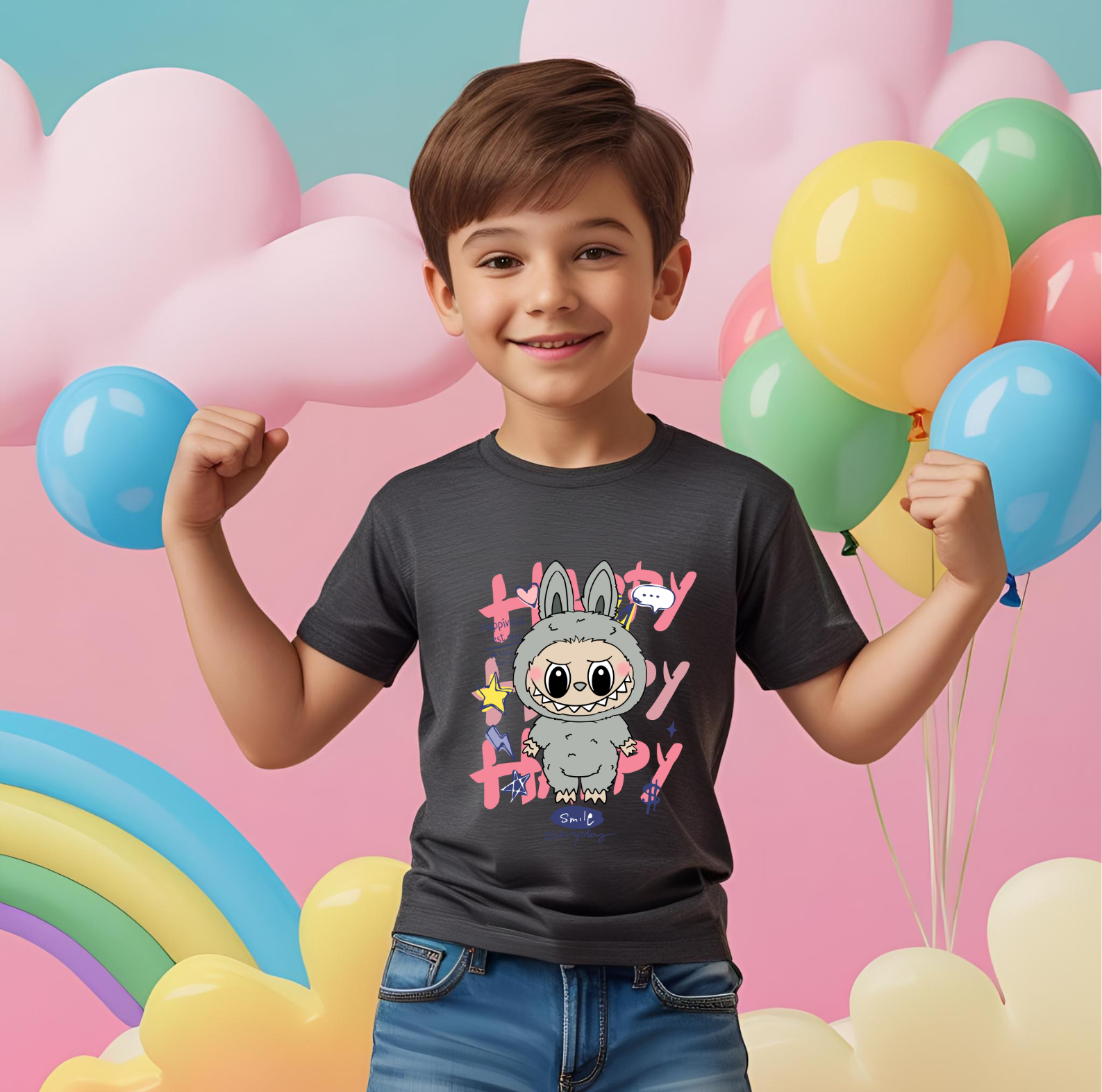 Boy's Labubu Print T-shirt