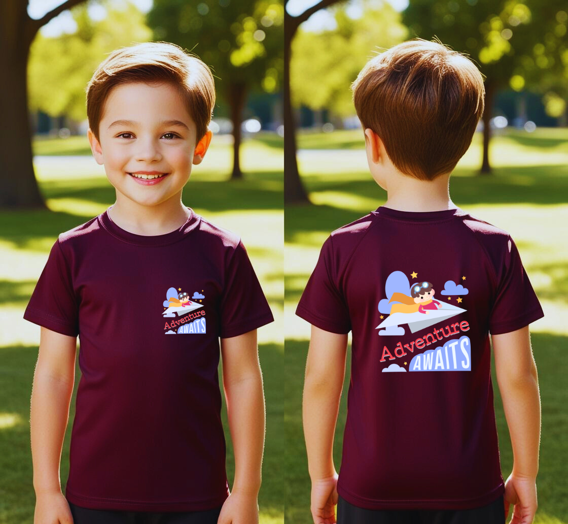 Boy's Front-Back Adventure Print T-shirt