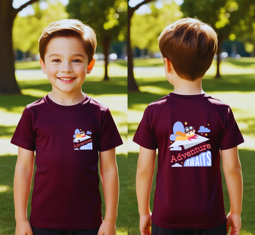 Boy's Front-Back Adventure Print T-shirt