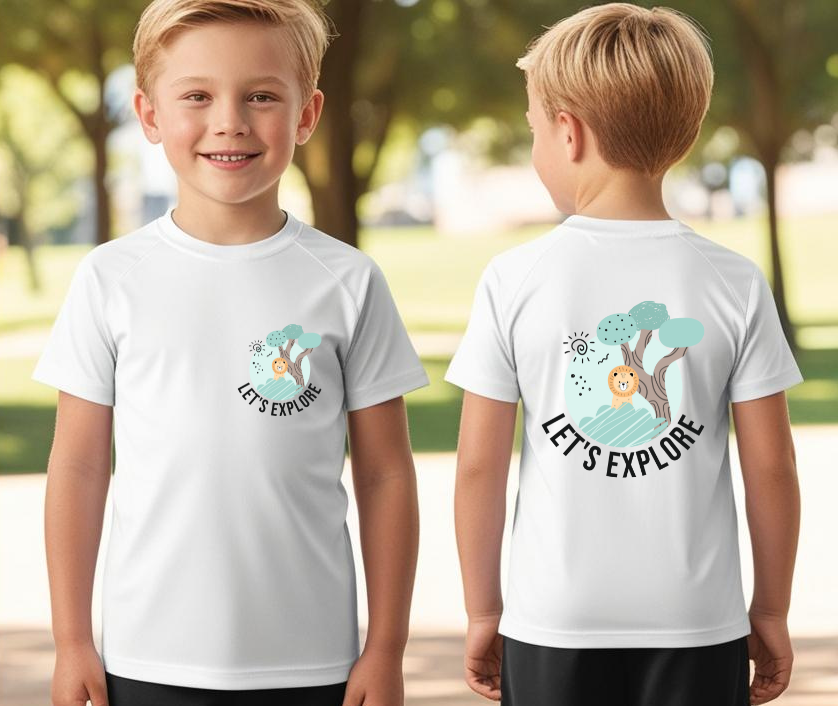 Boy's Front-Back Explore Print T-shirt