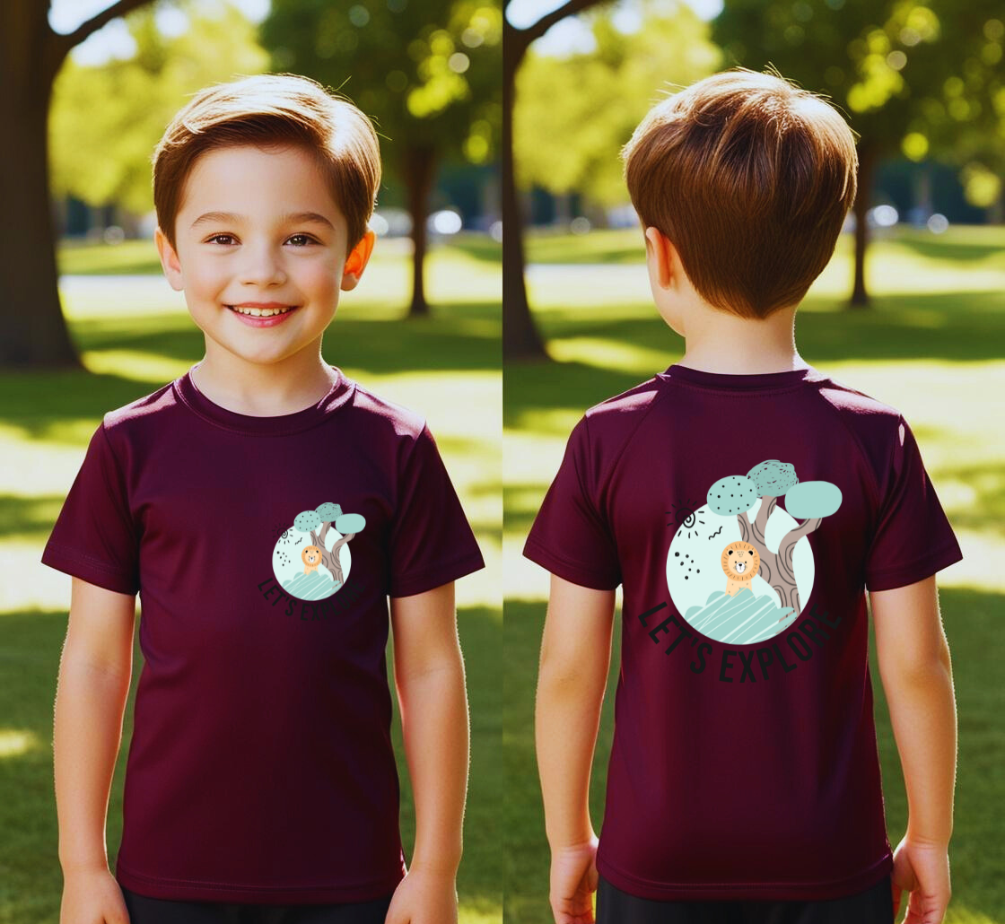 Boy's Front-Back Explore Print T-shirt